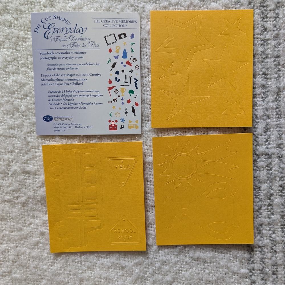 Brand New Creative Memories Die Cut Shapes Set LG Assortment Of Themes & Colors